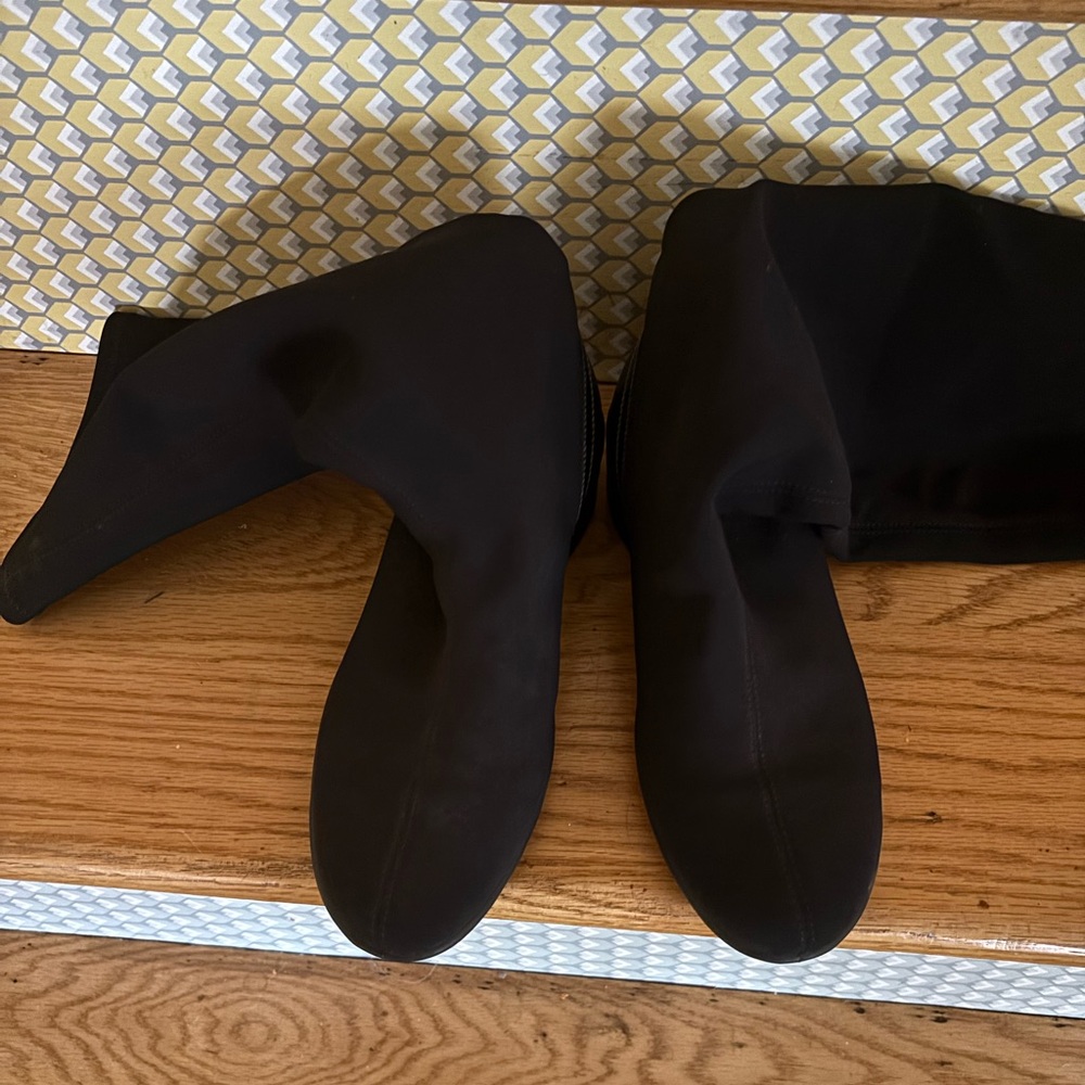 ECCO-Tall Fabric Wedge-Black